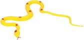 Rubberen speelgoed slang geel 55 cm