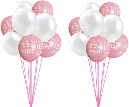 Babyshower Ballonnen Set It's a Girl – 16 stuks Helium Ballonnenset Baby  Geboorte... | bol.com