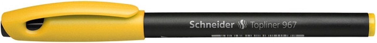 fineliner Schneider Topliner 967 0,4mm geel doos met 10 stuks