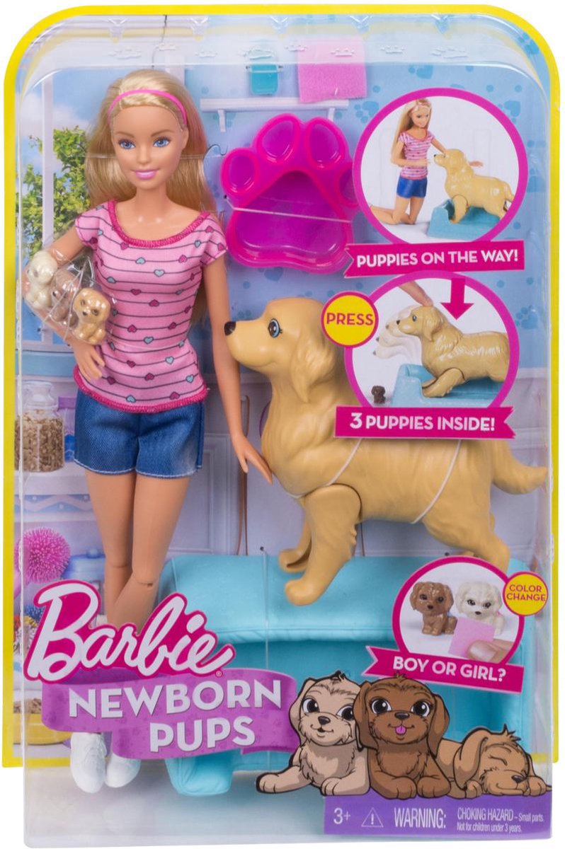bioscoop Demonstreer radium Barbie Speelset Pasgeboren Pups Assorti | bol.com