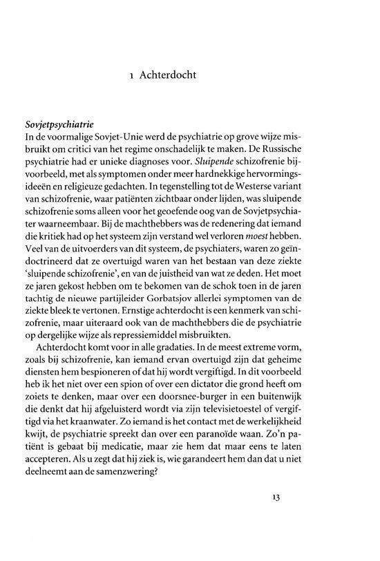Tekstpagina met de titel "Achterdocht".