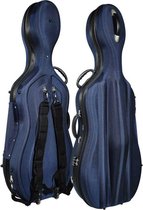 Cellokoffers Leonardo CC-244-BU 4/4 gevormd zacht schuimrubber blauw