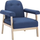 Luxe Fauteuil  Blauw met Armsteun / Loungestoel / Lounge stoel / Relax stoel / Chill stoel / Lounge Bankje / Lounge Fauteil / Cocktail stoel
