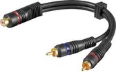 Goobay AVK 308-0020 0.2m PL audio kabel 0,2 m RCA 2 x RCA Zwart