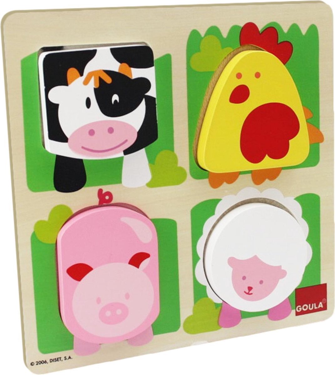 Jouet Premier Age - Memo Carré Ferme - GOULA - 53414 - 34 pièces de Jouet Premier Age - Memo Carré Ferme - GOULA - 53414 - 34 pièces de