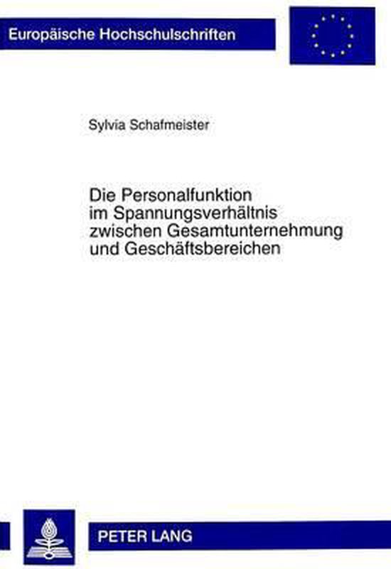 Die Personalfunktion im Spannungsverhältnis zwischen Gesamt ... - cover