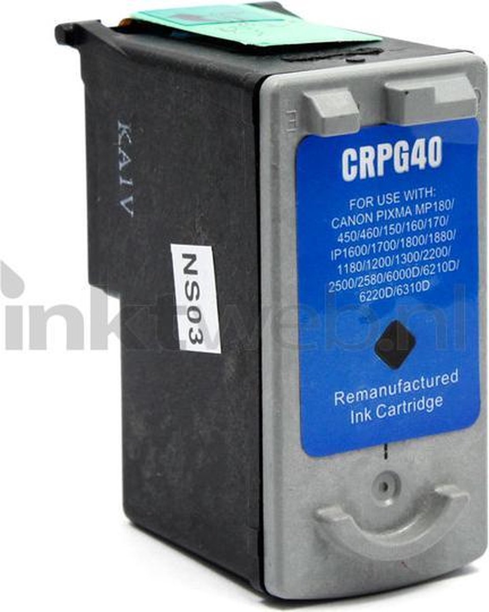 FLWR - Cartridges / Canon PG-40 / zwart / Geschikt voor Canon
