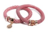 SILIS ARMBANDEN | THE SNAKE STRASS | APRICOT CANDY & CHARMED COIN