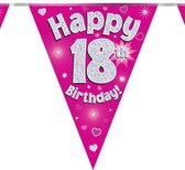 Oaktree - Vlaggenlijn Roze Happy 18th Birthday