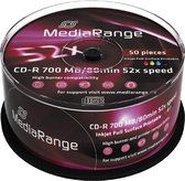 MediaRange CD-R 700 Mo / 80 min imprimable 52x Cake 50