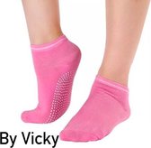 Anti slip yoga sokken roze - maar ook yogasokken voor pilates of piloxing!