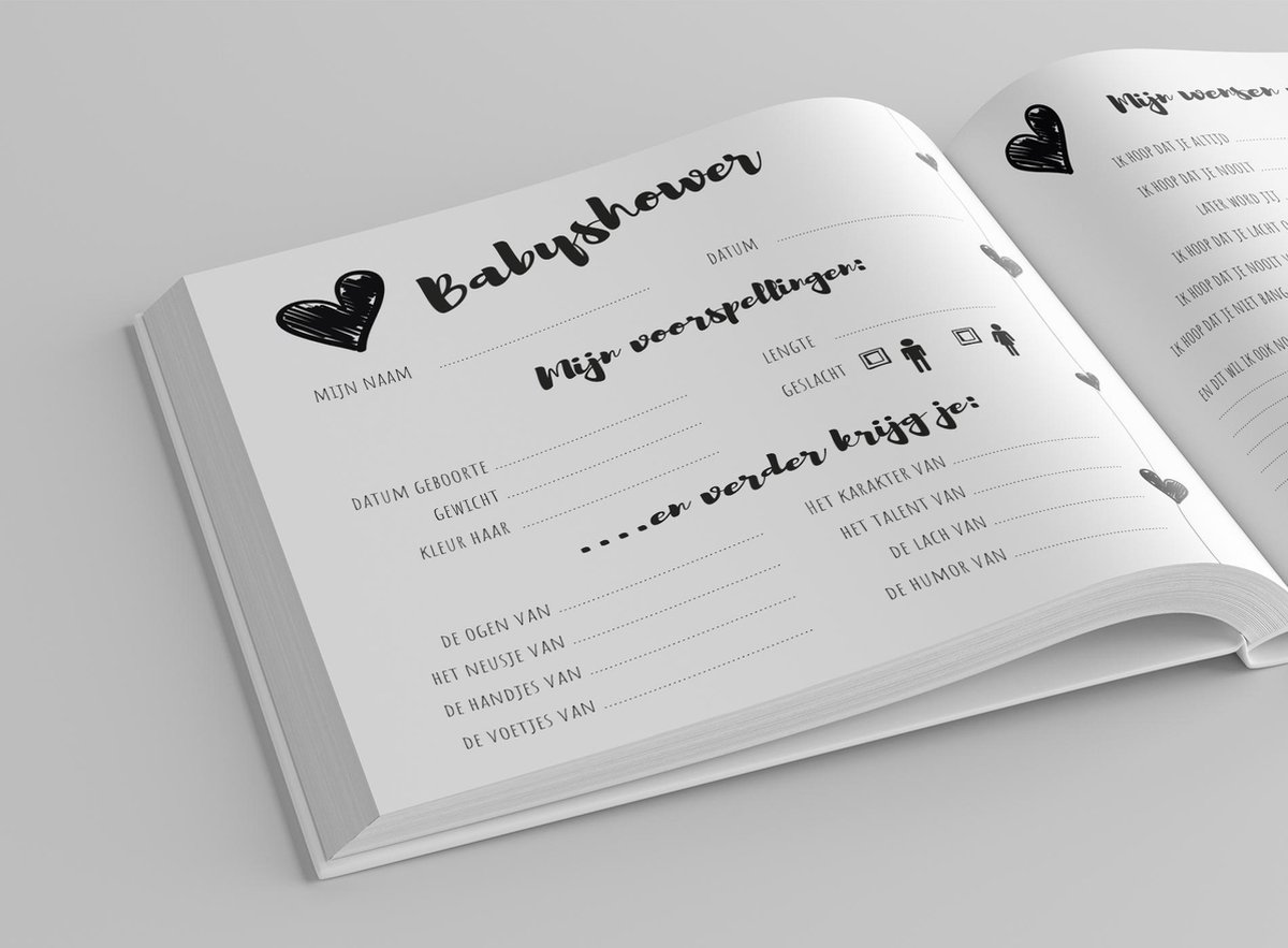 Bol Com Babyshower Gastenboek Babyshower Invulboek Babyshower Boek