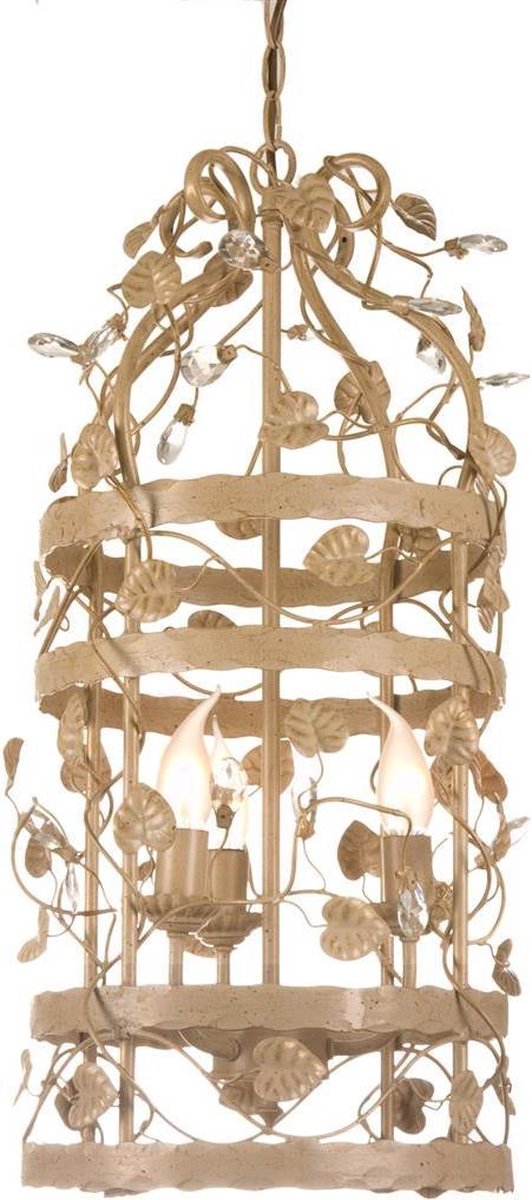 Hanglamp Michelangelo Cage - beige / goud - 3x 60w E14