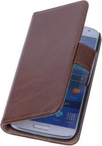 PU Leder Bruin Samsung Galaxy S5 Mini Book/Wallet case/case Telefoonhoesje