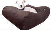 Dog's Companion - Hondenkussen / Hondenbed Chocolade Bruin Ribcord - L - 115x85cm