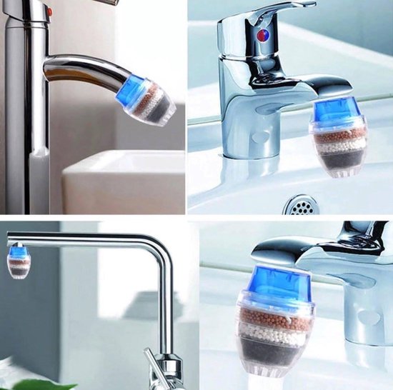 Waterfilter voor Waterzuivering - Kraanfilter - Waterzuiveraar - Keuken - Badkamer - Blauw - Merkloos