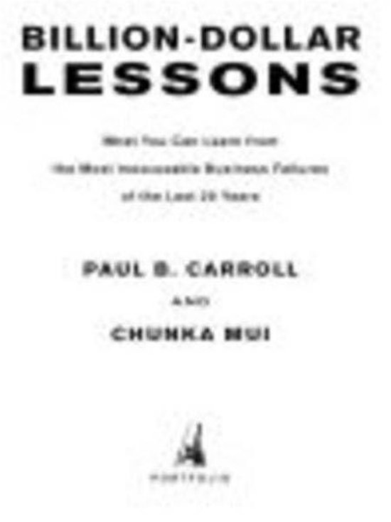 Billion Dollar Lessons - cover