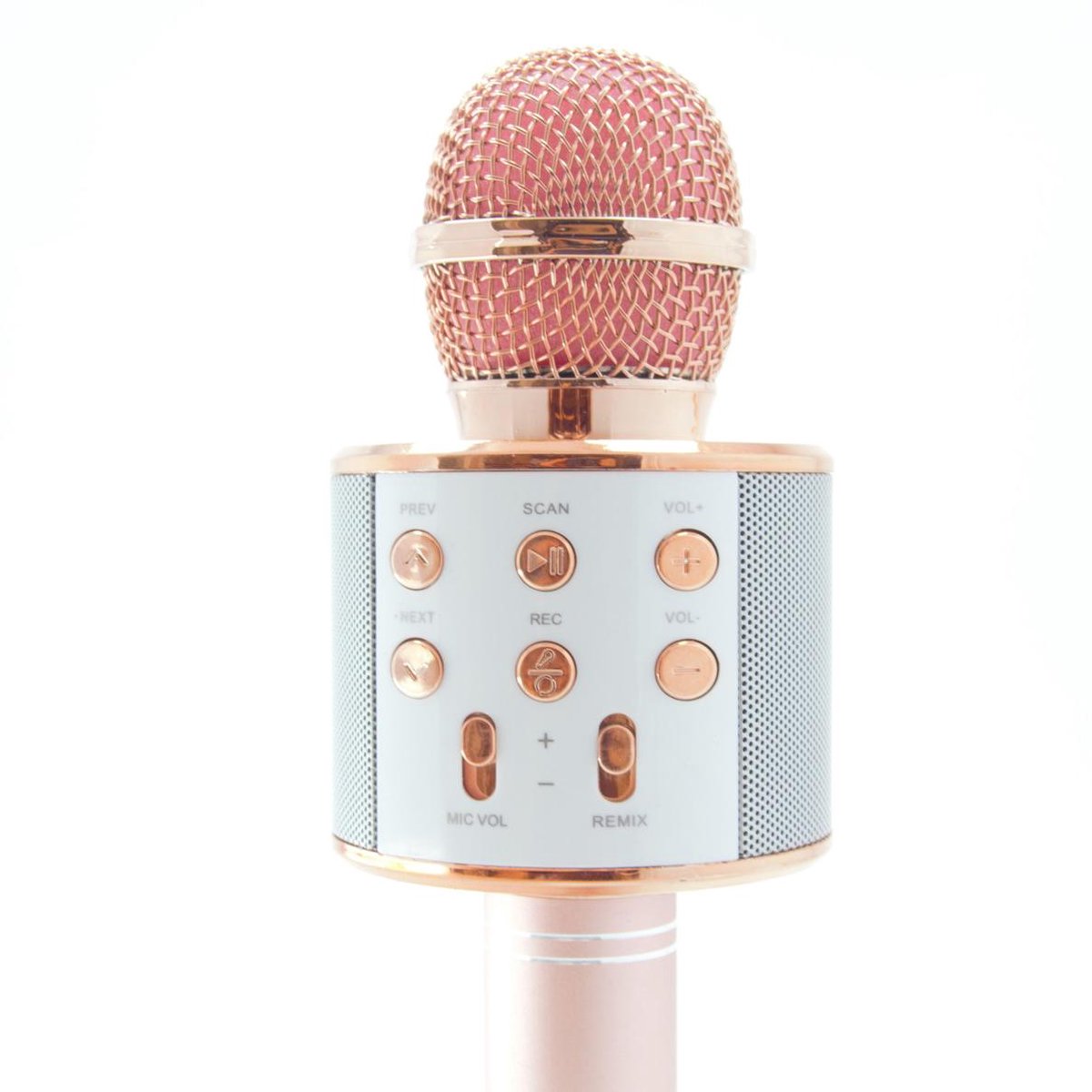 Microphone sans fil Bluetooth Karaoké HIFI - WS-858 - Or rose | bol.com