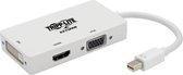 Tripp Lite P137-06N-HDV4KW video kabel adapter 0,15 m Mini DisplayPort DVI-D + VGA (D-Sub) + HDMI Wit