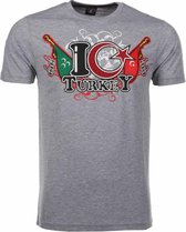T-shirt I Love Turkey - Grijs