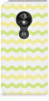 Motorola Moto E5 Play Uniek Standcase Hoesje Waves Yellow
