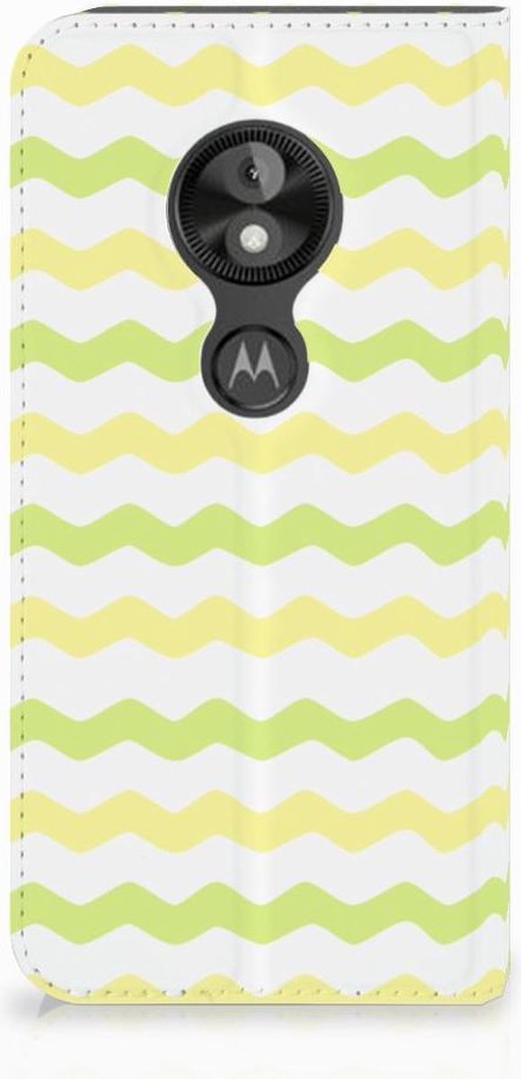 Motorola Moto E5 Play Hoesje met Magneet Waves Yellow