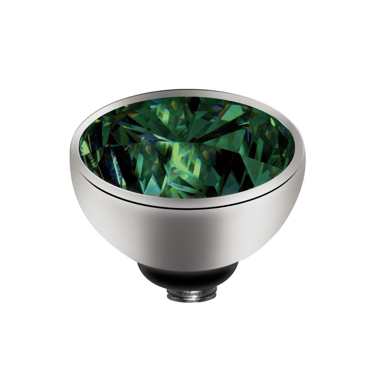 MelanO Twisted Zirkonia Setting Silver/Olive 6mm M01SR-5011-06MM-SS-OLIVE