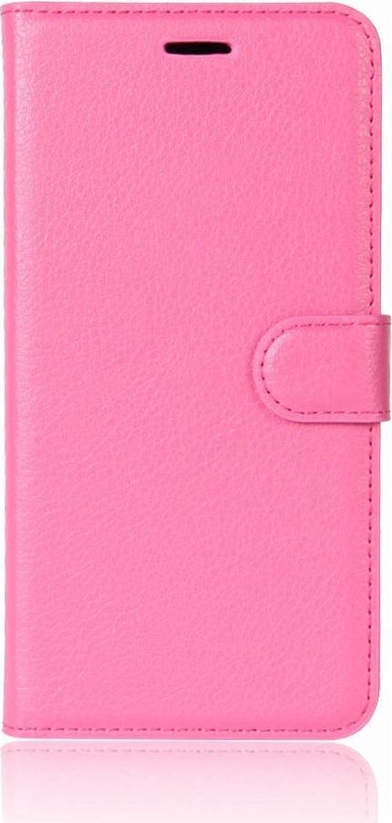 Shop4 - Samsung Galaxy A5 (2018) Hoesje - Wallet Case Lychee Roze