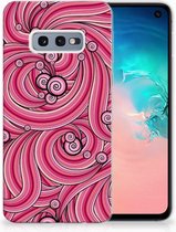 Geschikt voor Samsung Galaxy S10e Uniek TPU Hoesje Swirl Pink
