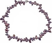 Zoetwater parel ketting Pearl Blister Taupe - echte parels - sterling zilver (925) - taupe - grijs - bruin - zilver