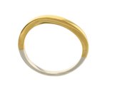 Behave® Dames ring zilver met goud-kleur omtrek 55 mm ringmaat 17.00 mm / maat 53,5