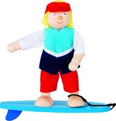 Goki Houten buigpopje surfer 10,5cm