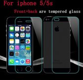 Explosion Proof Tempered Glass Film Screen Protector (Voor + achterzijde) voor Apple iPhone 5 5S SE