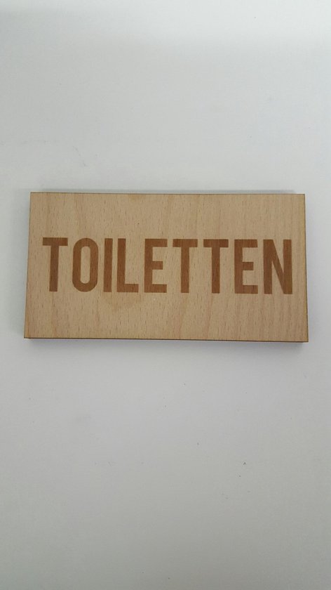 Bordje tekst Toiletten - klein