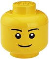 Opbergbox Iconic Hoofd Boy 24 cm, Geel - LEGO