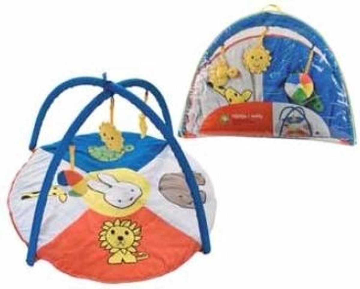 Nijntje Speelkleed rond Nijntje babygym rood/blauw