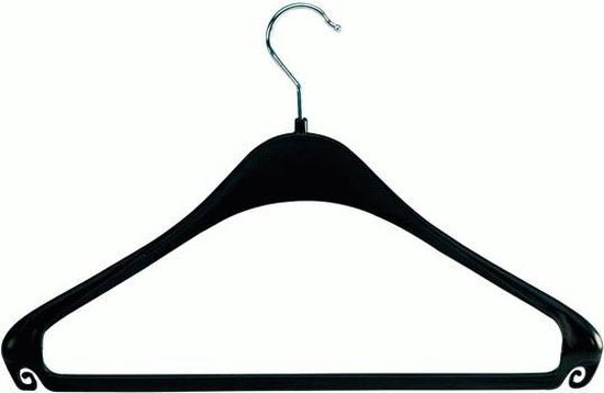 Confectiehanger - kledinghanger - kleerhanger - kapstok - Coronet 44cm.  breed - Zwart... | bol.com