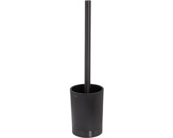 Tiger Tune - Toiletborstel met houder vrijstaand - Zwart metaal geborsteld / Zwart - Gunmetal black