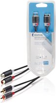 Konig Tulp stereo audio verlengkabel - 5 meter