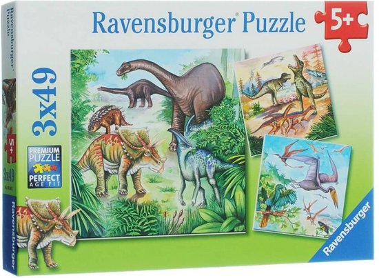 Ravensburger Puzzel 3x49 Stukjes - Fascinerende Dinosauri�rs
