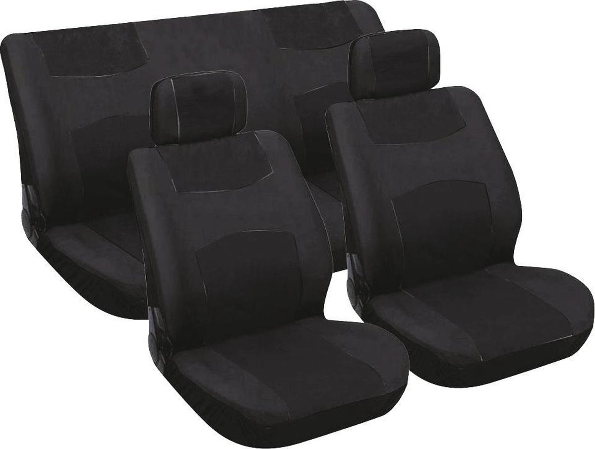 Carpoint Stoelhoesset Autostoel Bekleding 6 Delig Universeel Zwart