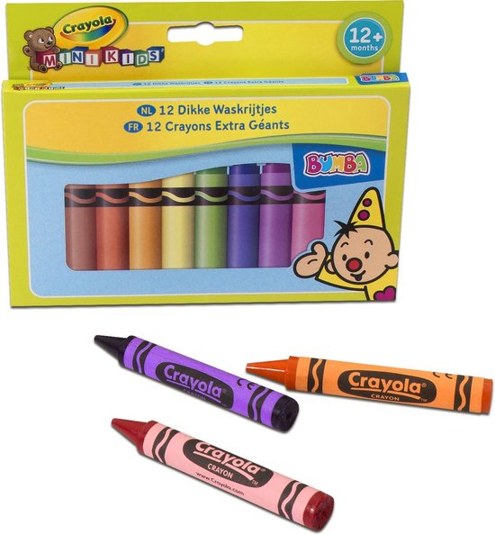 Crayola Mini Kids Bumba 12st. Dikke waskrijtkes