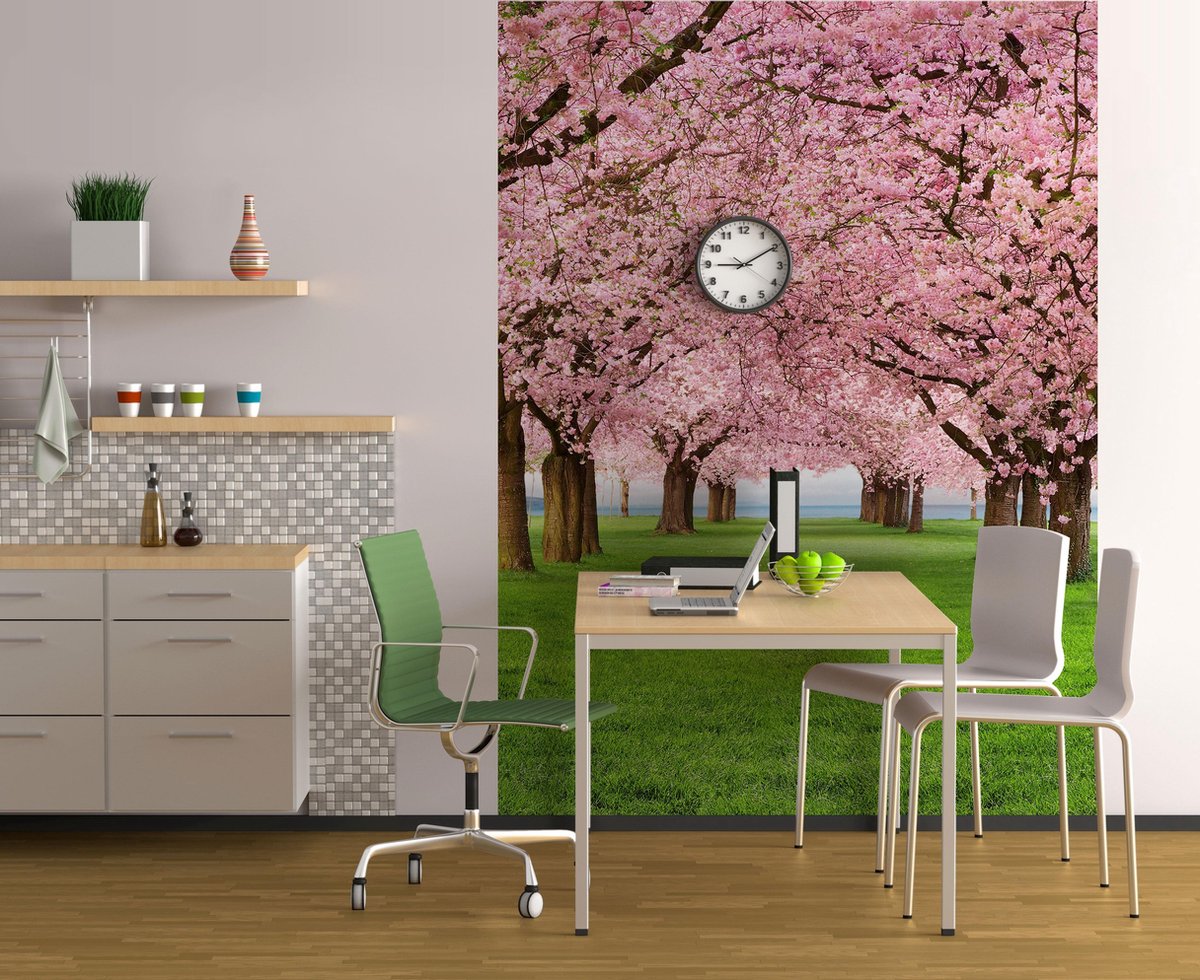 W&G Behang Cherry Trees - 4-delig fotobehang  - 183 _ 254 cm - no. 23778