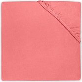 Hoeslaken jersey 60x120cm coral pink