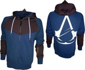 Assassins Creed Unity Heren Vest met Capuchon Blauw/Bruin, Maat: M