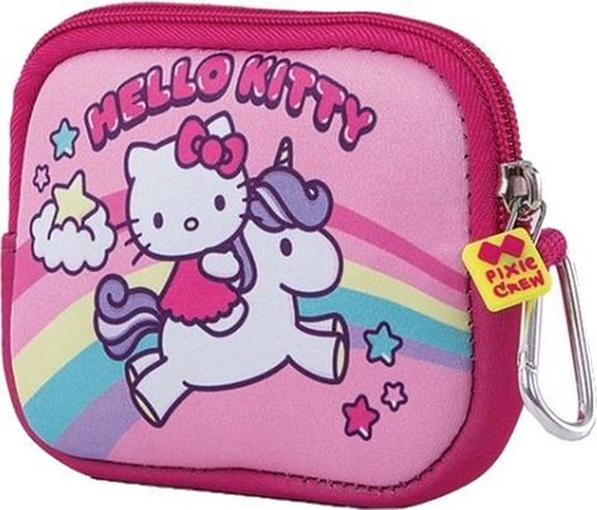 Pixie Crew Tasje Met Siliconenpaneel Hello Kitty 15 Cm Roze