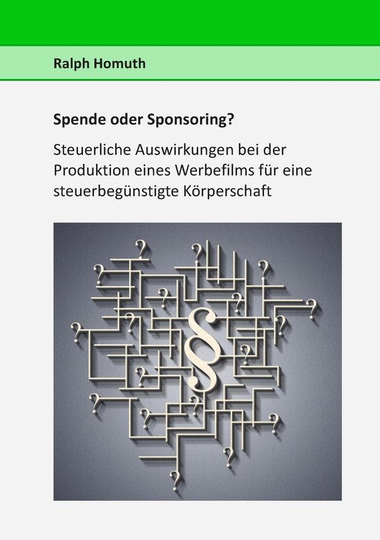 Spende oder Sponsoring? - cover