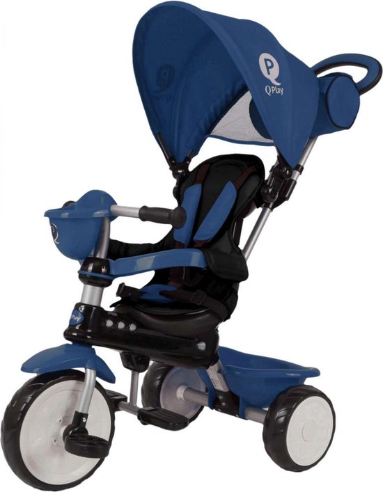 QPlay Driewieler Rito 3 in 1 - Jongens en Meisjes - Grijs - Deluxe - Bike 2 Bike