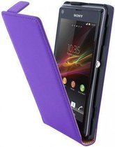 Mobiparts Premium Flip Case Sony Xperia L Purple