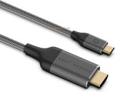 PEPPER JOBS Adaptateur de câble USB C vers HDMI Hub C2H18M | 4K à 60 Hz, 8 canaux audio, 24 bits / 192 kHz| Clé HDCP 2.2 intégrée Apple iTunes, Netflix | longueur 1,8 m